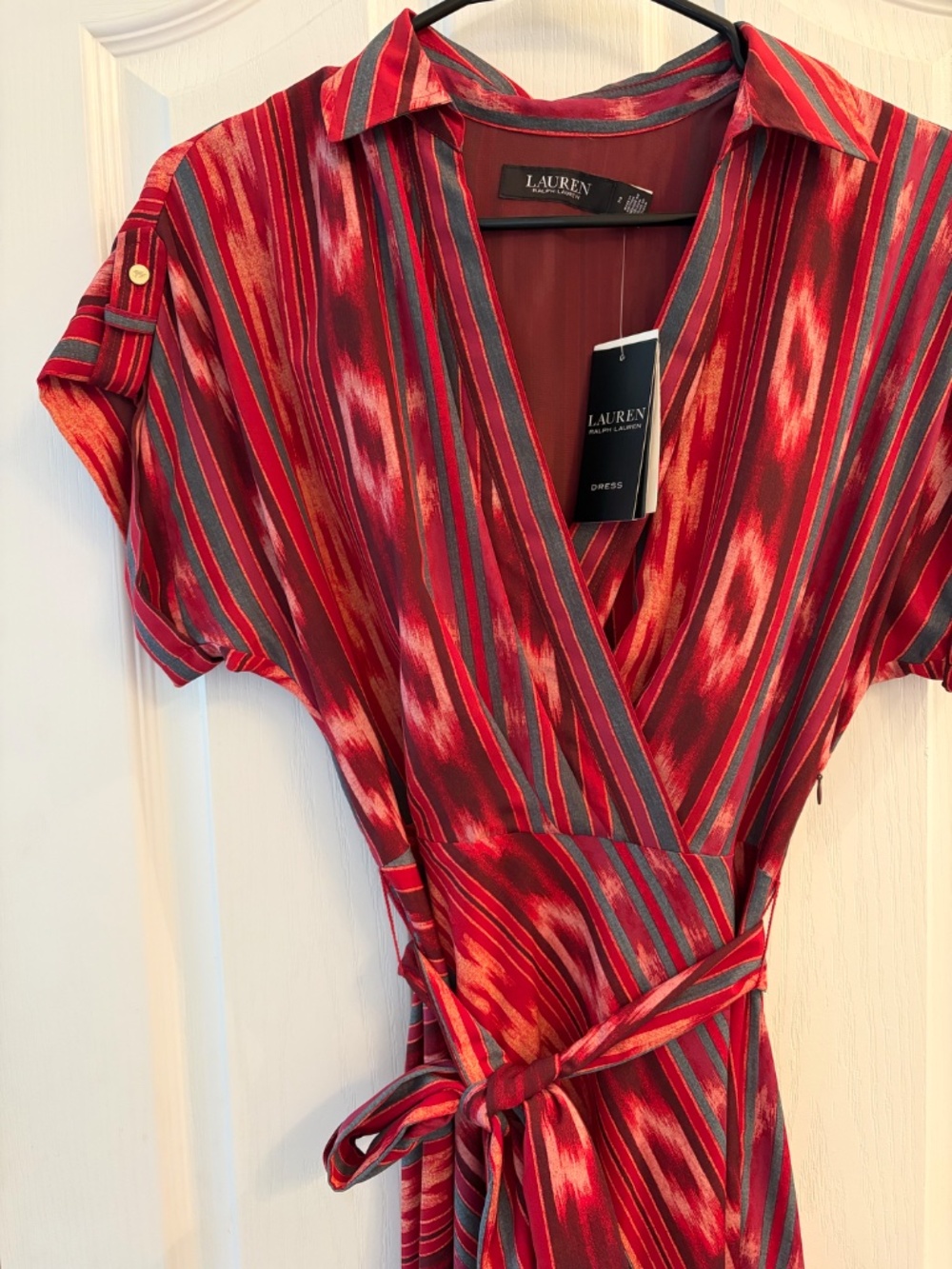 Ralph Lauren Southwestern Ikat Print Striped Women's Dress Size 2 NWT - Picture 4 of 12